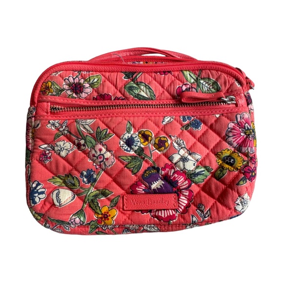 Vera Bradley Coral Floral Quilted Crossbody Purse - Picture 2 of 7